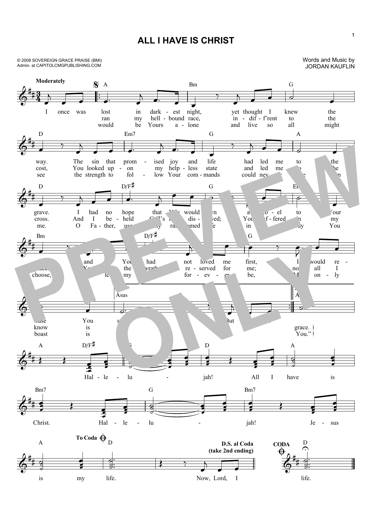 Product gallery: Page 1 of 1 All I Have Is Christ, Jordan Kauflin