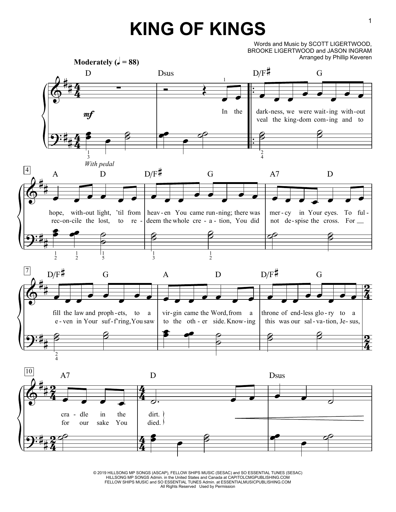 Product picture to: King Of Kings (arr. Phillip Keveren)