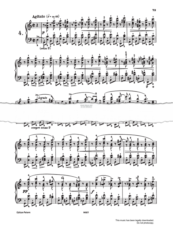Produktgalerie: Seite 1 von 1 Etüde Op.25 No.4, Frederic Chopin, Klavier
