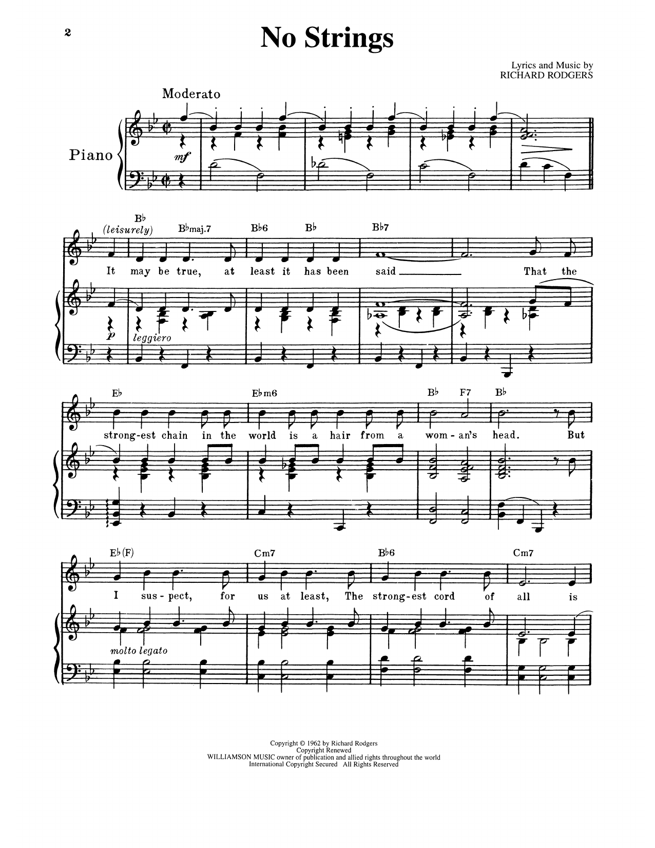 Produktgalerie: Seite 1 von 1 No Strings, Richard Rodgers, Gesang, Klavier