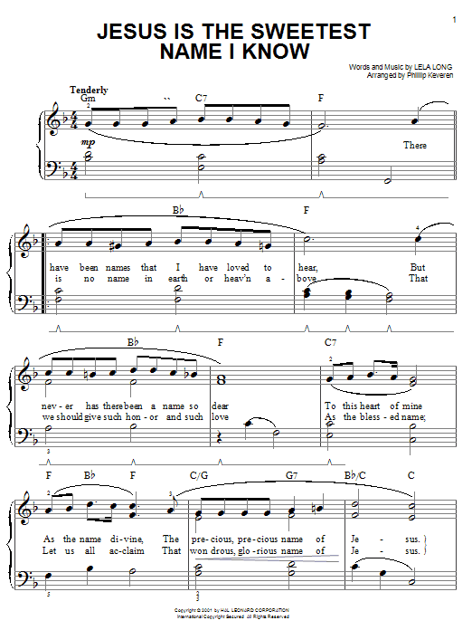 Produktbild zu: Jesus Is The Sweetest Name I Know (arr. Phillip Keveren)