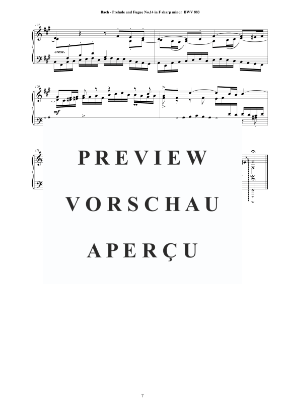 Product gallery: Page 8 of 8 Prelude and Fugue No. 14 in F sharp minor, , Solo Piano