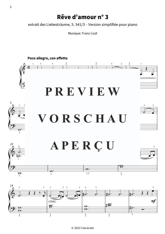 Produktgalerie: Seite 7 von 11 Rêveries romantiques - Pièces pour piano tendres et faciles à jouer sur l´amour et le désir, , Klavier Solo