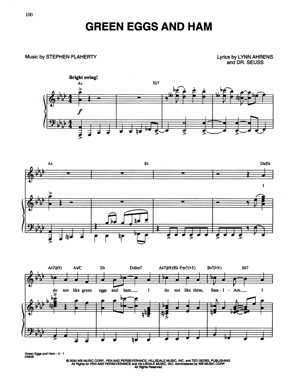 Produktbild zu: Green Eggs And Ham (from Seussical The Musical)