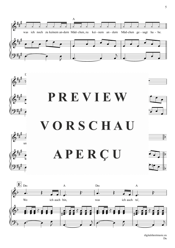 Produktgalerie: Seite 6 von 9 Du, Maffay, Peter, Klavier Begleitung + Gesang