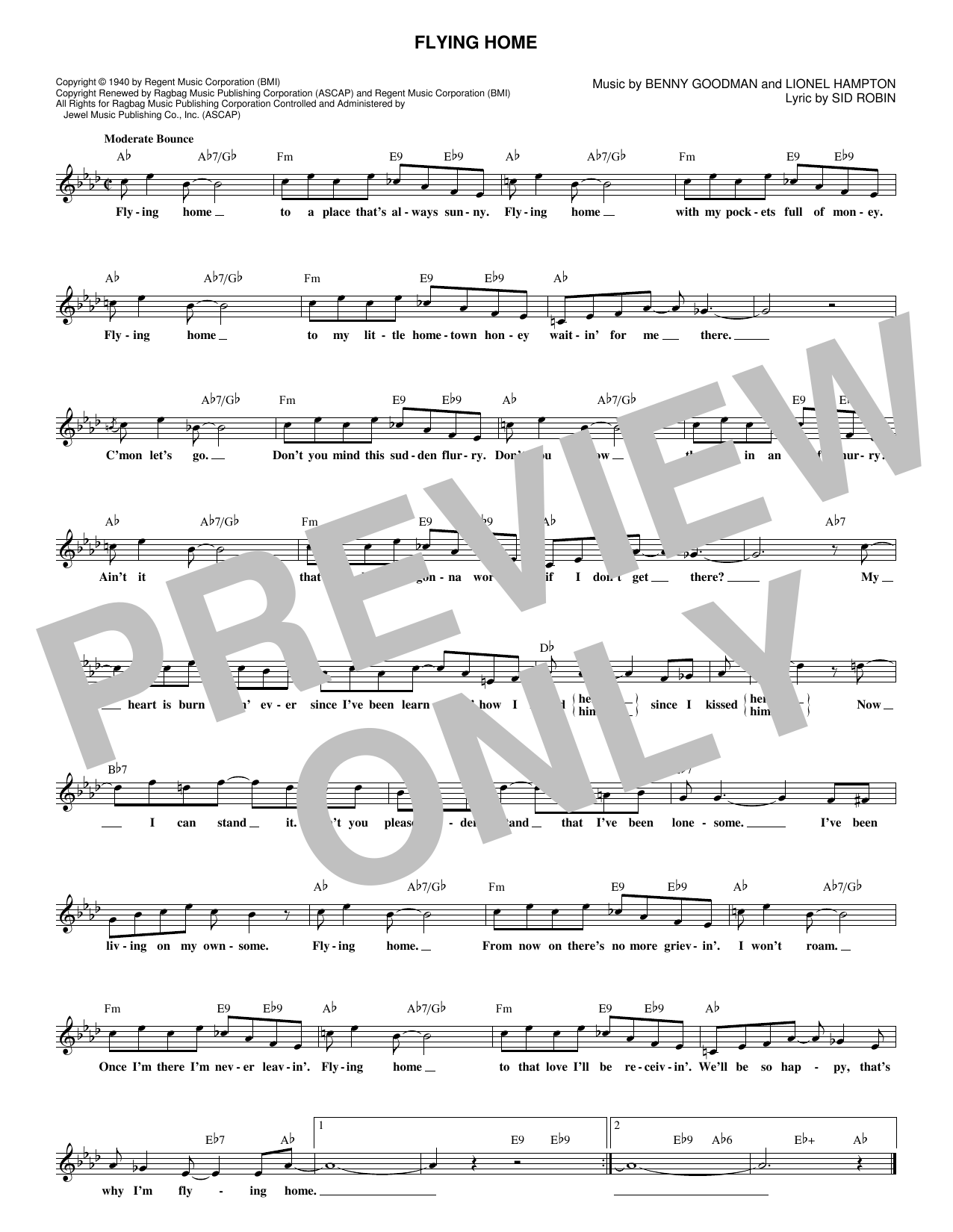 Produktbild zu: Flying Home