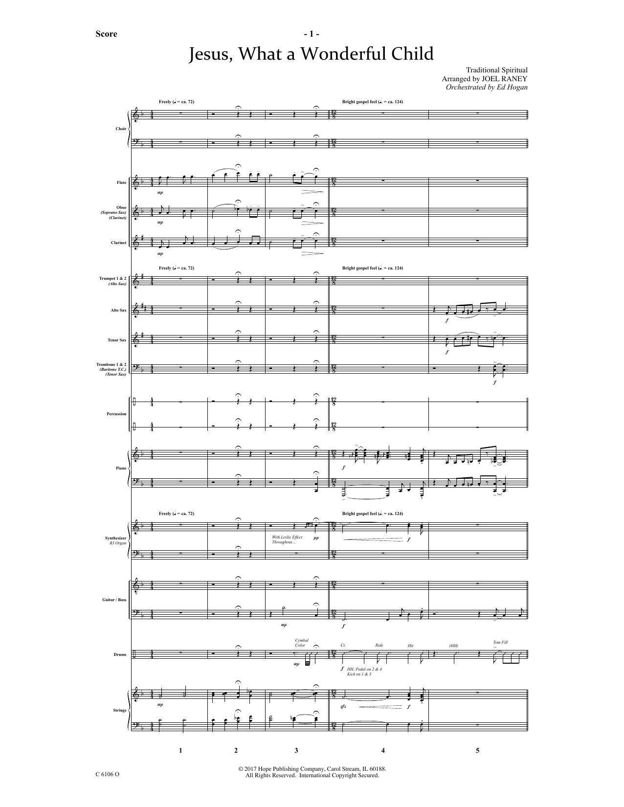 Product picture to: Jesus, What a Wonderful Child - Full Score