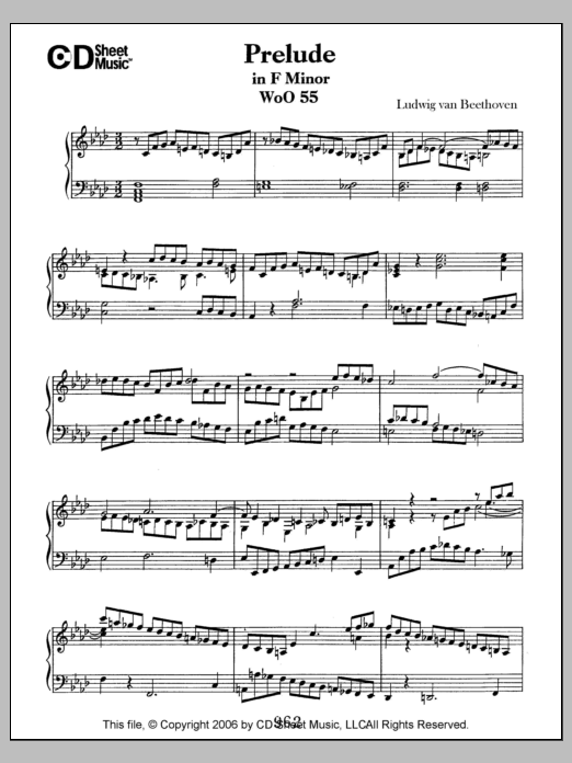Produktbild zu:  Prelude In F Minor, Woo 55 - Ludwig van Beethoven
