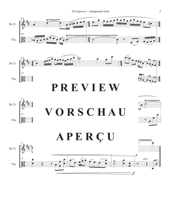 Product gallery: Page 11 of 21 Divergences , , (clarinet and viola)
