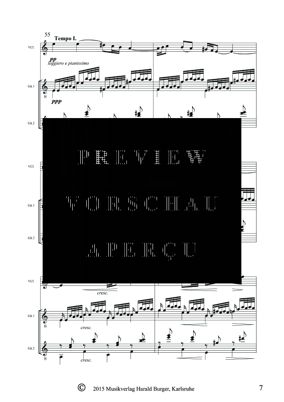 gallery: Dance Orientale Opus 2 Nr. 2, , Trio für 2 Gitarren & Violoncello