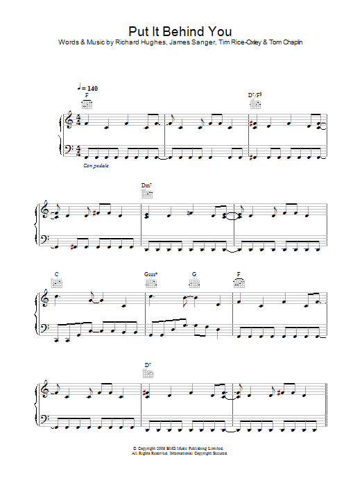 Produktgalerie: Seite 1 von 1 Put It Behind You, Keane, Gesang, Gitarre, Klavier
