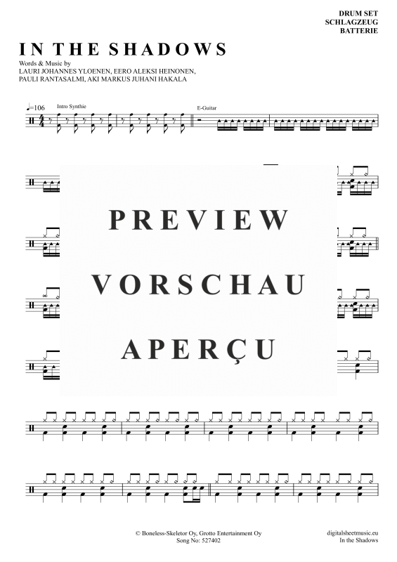 gallery: In The Shadows, Rasmus, Drums