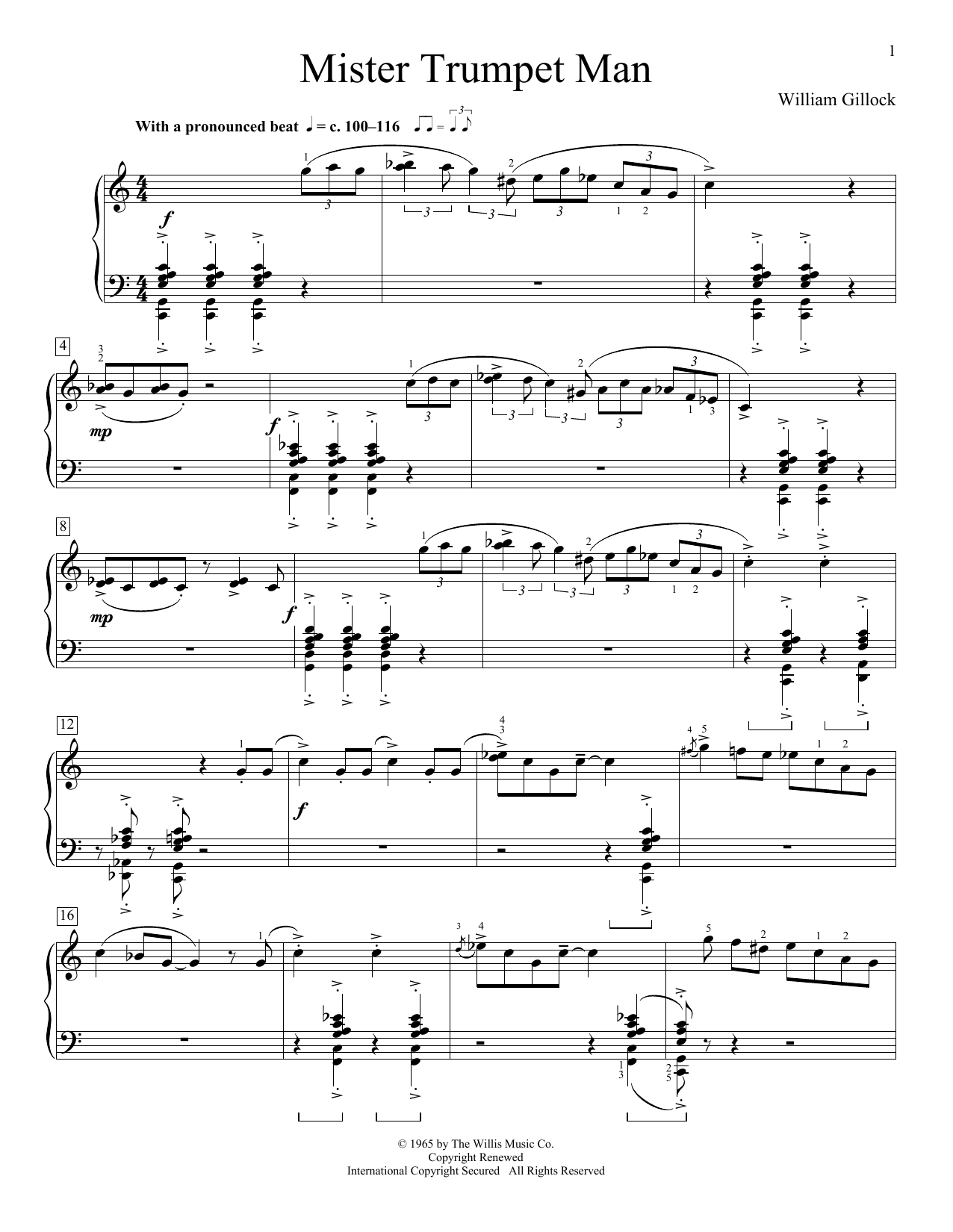 Produktgalerie: Seite 1 von 1 Mister Trumpet Man, William Gillock, Klavier