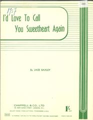 cover: I'd Love To Call You Sweetheart Again, Jack Baxley