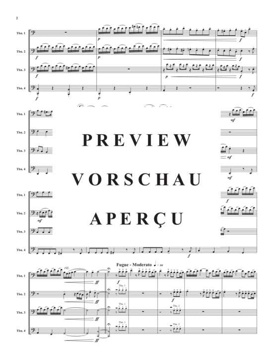 Product gallery: Page 4 of 13 Prelude and Fugue in C Major , , (Trombone Quartet)