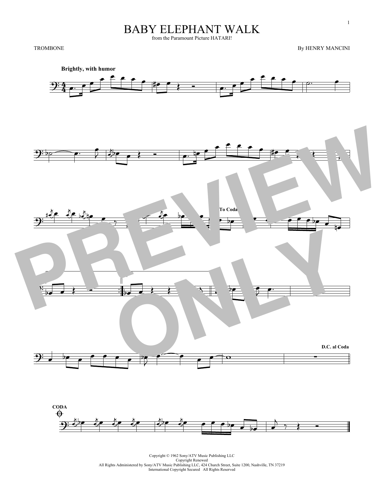 Product gallery: Page 1 of 1 Baby Elephant Walk, Henry Mancini