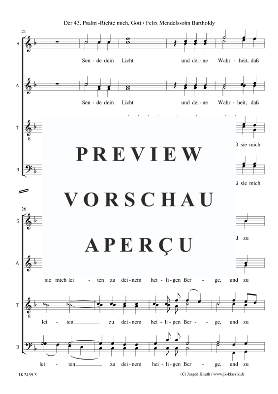 Produktgalerie: Seite 14 von 21 Richte mich , Gott op. 78, Nr. 2, , Gemischter Chor 8-stimmig SSAATTBB