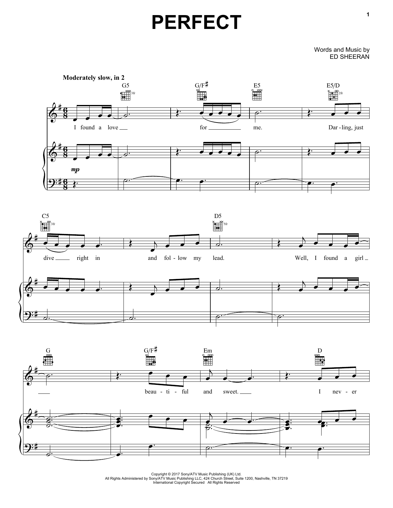 Produktgalerie: Seite 1 von 1 Perfect, Pentatonix, Gesang, Gitarre, Klavier