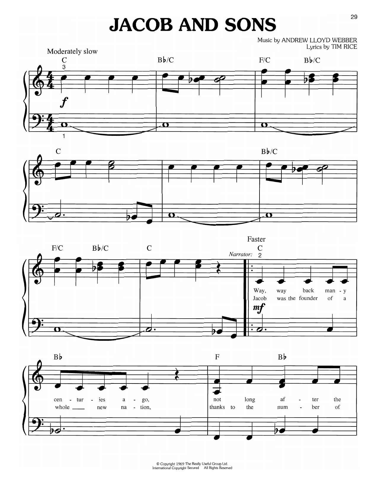 Produktgalerie: Seite 1 von 1 Jacob And Sons (from Joseph and the Amazing Technicolor Dreamcoat), Andrew Lloyd Webber, Klavier