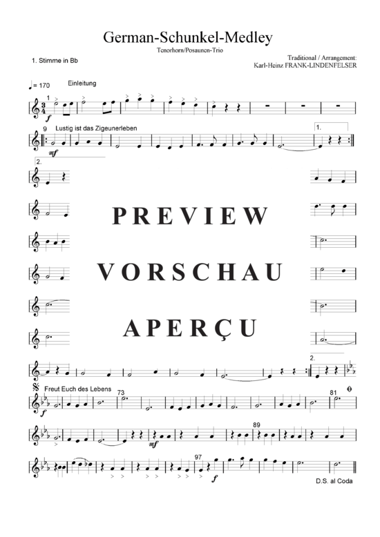 Product gallery: Page 8 of 21 German-Schunkel-Medley , Blasorchester Fatamo, (trombone/tenor horn trio)