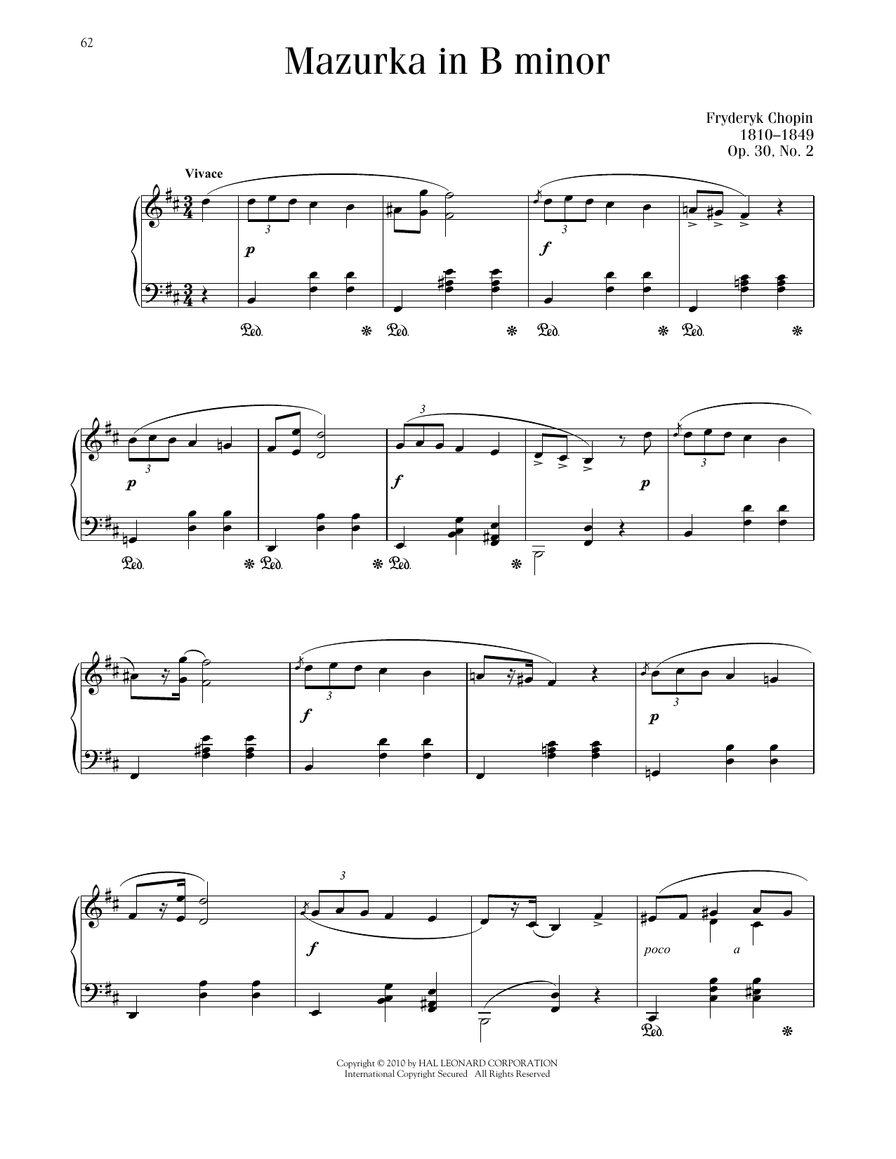 Product picture to: Mazurka, Op. 30, No. 2
