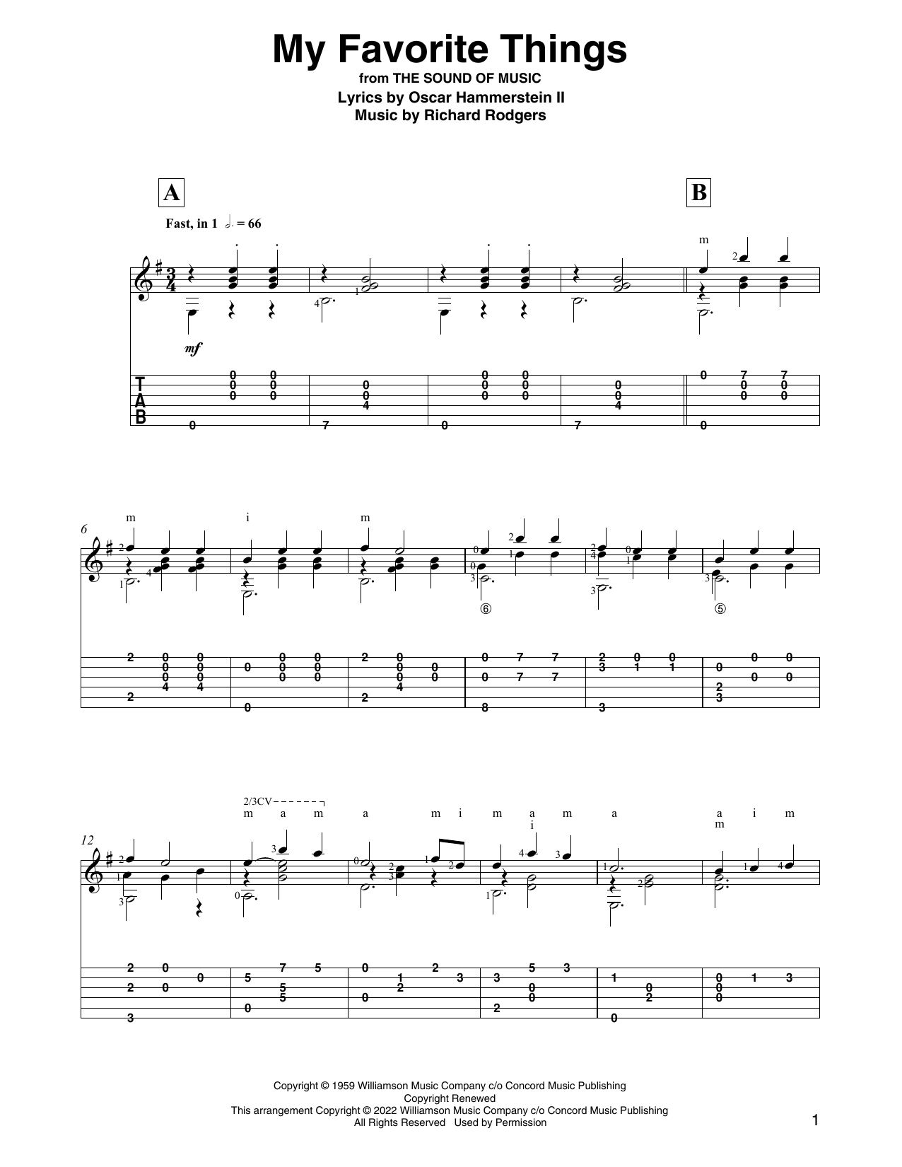 Produktbild zu: My Favorite Things (from The Sound Of Music) (arr. David Jaggs)