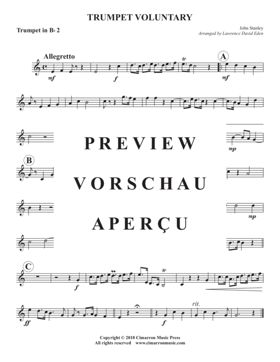 Produktgalerie: Seite 7 von 10 Trumpet Voluntary , , (Blechbläser Quintett)