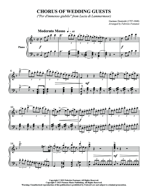 Product gallery: Page 1 of 11 Chorus of Wedding Guests, , (tuba and piano)