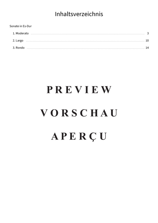 Produktgalerie: Seite 4 von 21 Sonate in Es-Dur , , Klavier Solo