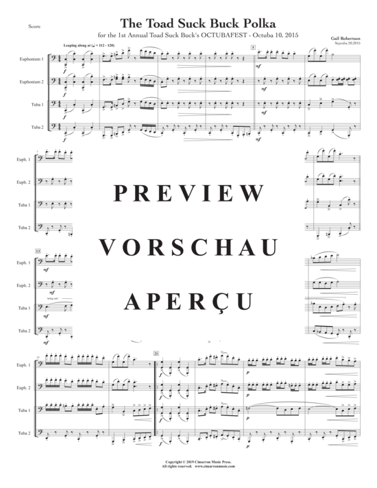 Product gallery: Page 3 of 10 Toad Suck Buck Polka, The , , (Tuba Quartett EETT)