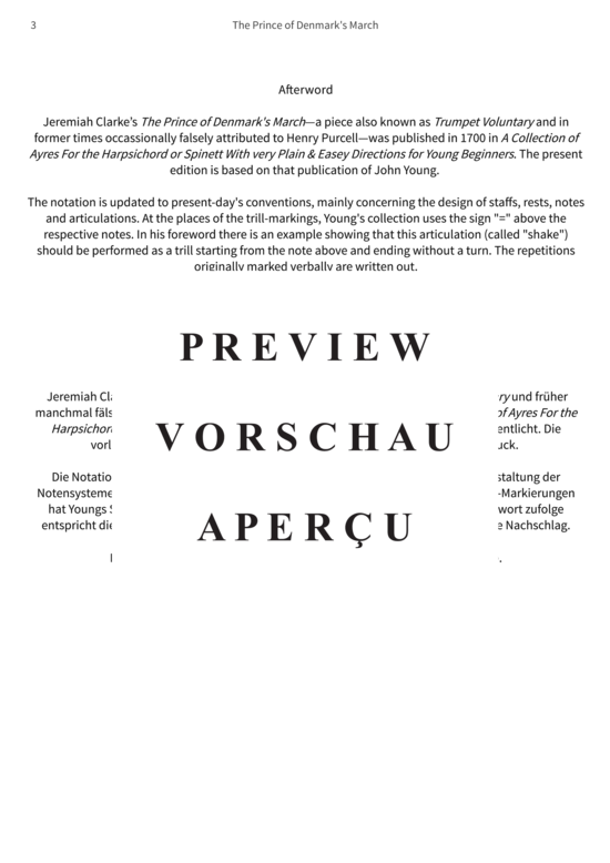 Produktgalerie: Seite 6 von 6 The Prince of Denmark´s March , , Klavier Solo