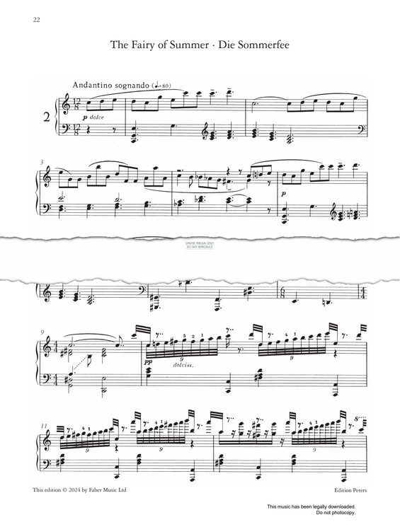 Produktgalerie: Seite 1 von 1 The Fairy Of Summer (from 'Cinderella' Ten Pieces Op.97), Sergei Prokofiev, Klavier