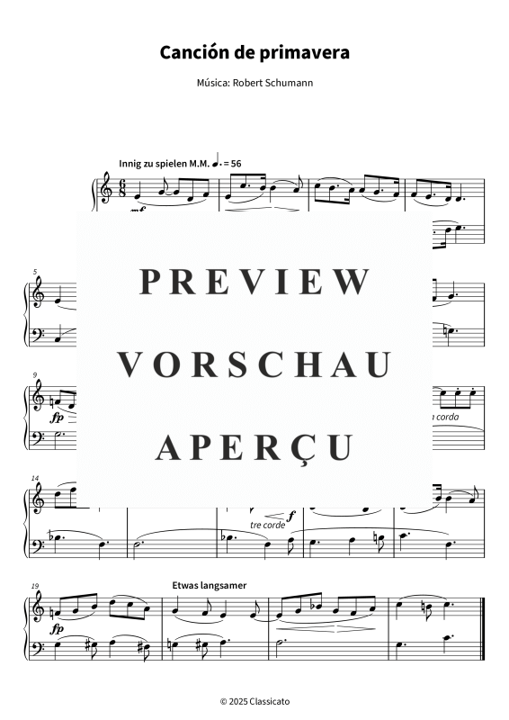 gallery: Canción de primavera - versión simplificada, , (Klavier Solo)
