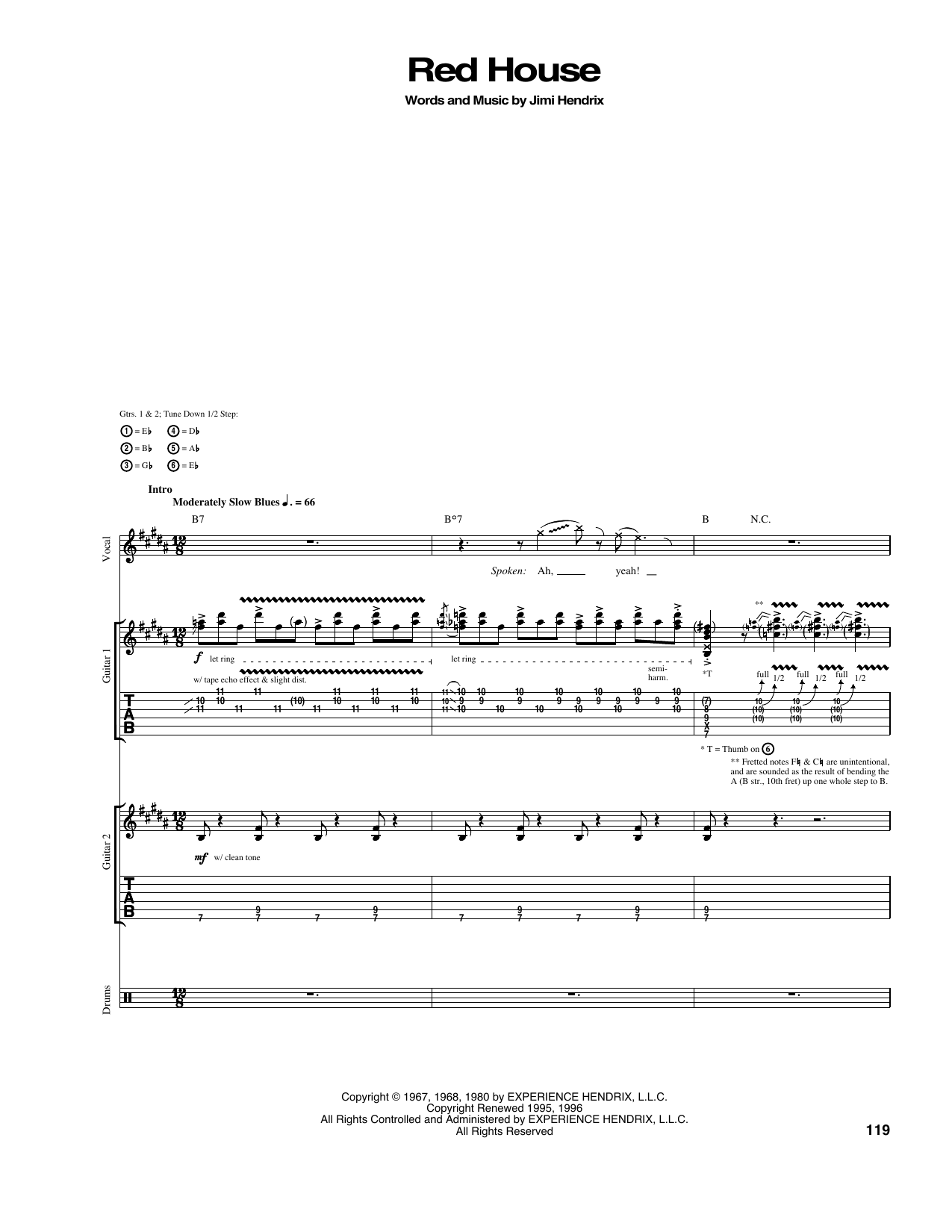 Product gallery: Page 1 of 1 Red House, Jimi Hendrix