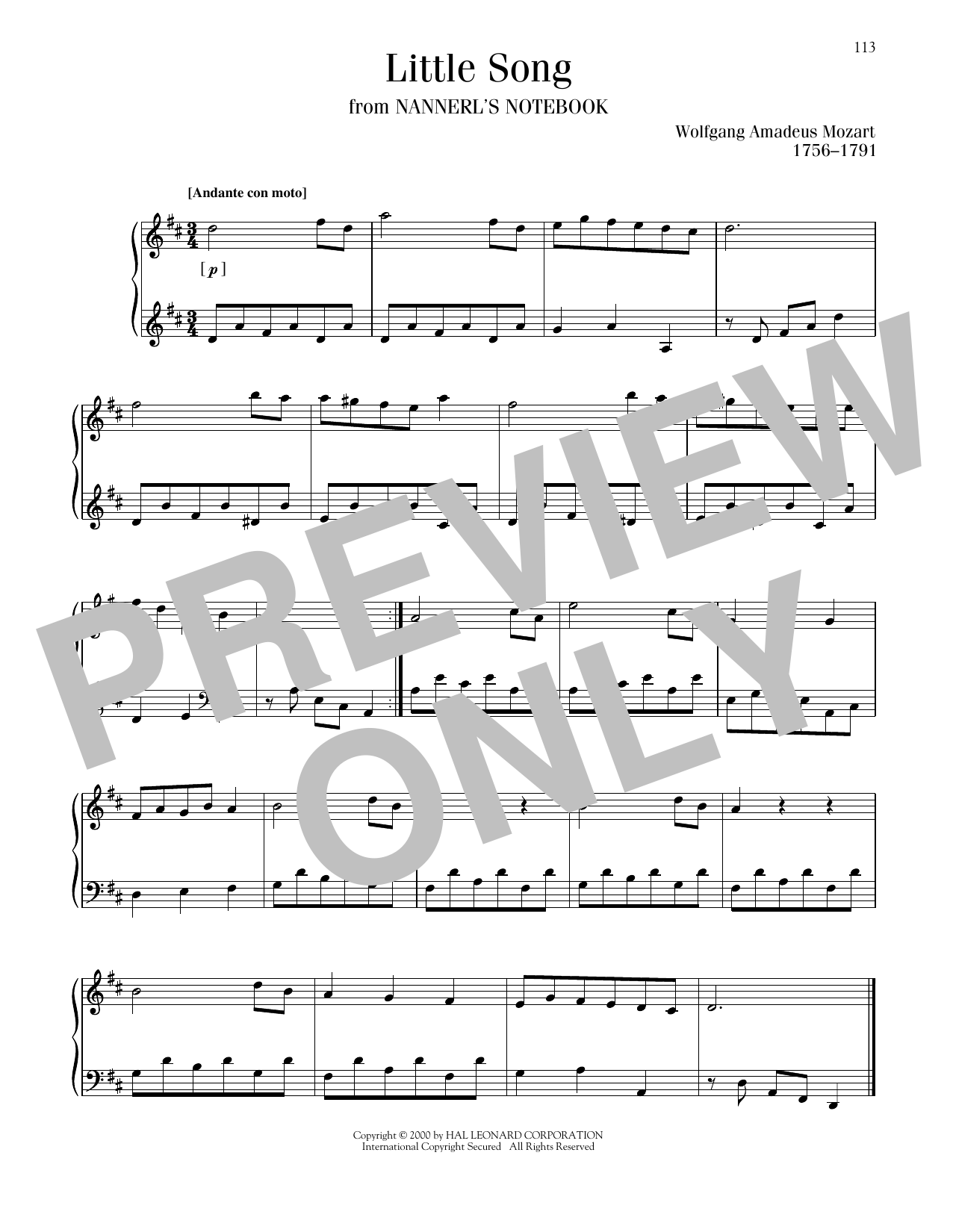 Produktbild zu: Little Song
