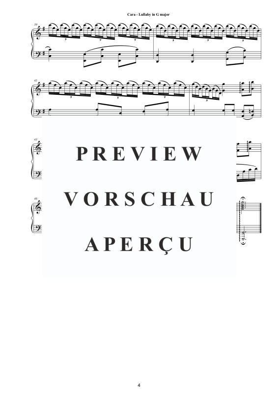 Produktgalerie: Seite 5 von 5 Wiegenlied in G-Dur, , Klavier Solo