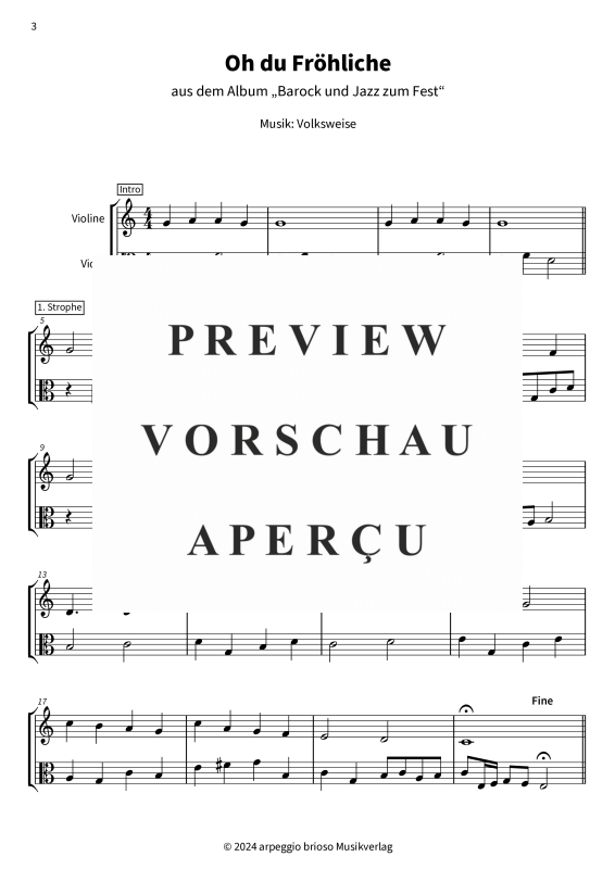 Product gallery: Page 5 of 8 Oh du Fröhliche - aus dem Album Barock und Jazz zum Fest, , (Duet violin viola)