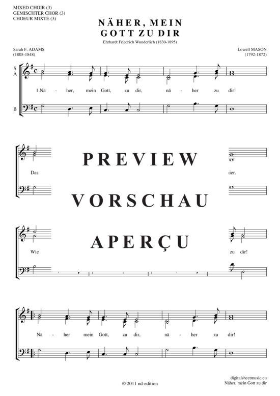 Product gallery: Page 2 of 3 Näher mein Gott zu dir , , (Mixed choir SAB)