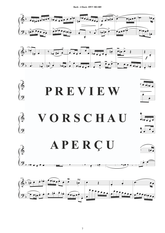 Produktgalerie: Seite 8 von 11 4 Duette BWV 802-805, , Cembalo/Klavier Solo