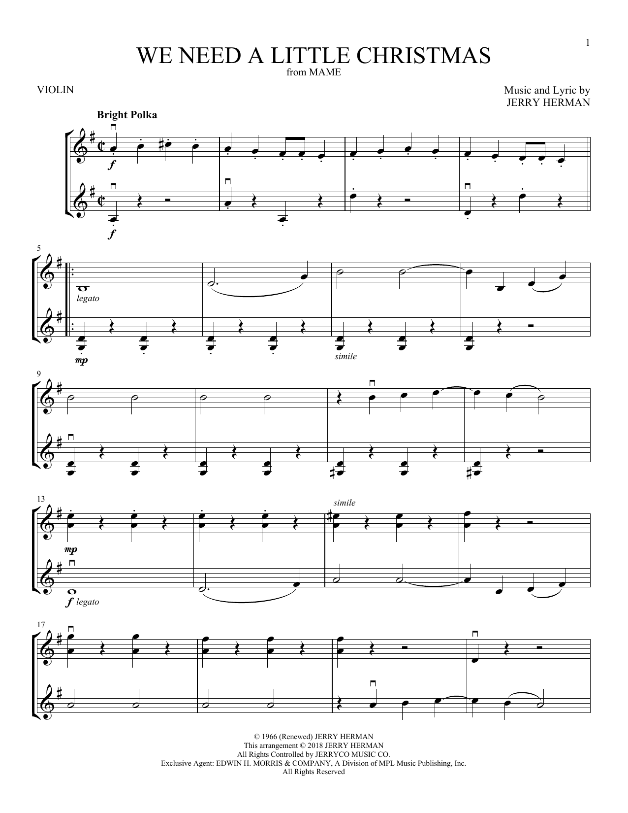 Product gallery: Page 1 of 1 We Need A Little Christmas, Jerry Herman