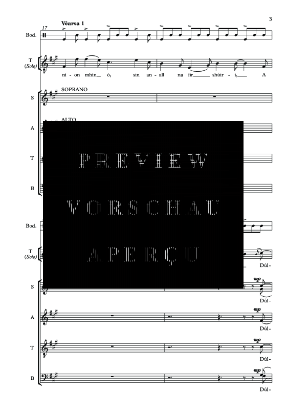 Produktgalerie: Seite 6 von 11 Dúlamán, , Tenor Solo, Gemischter Chor und irische Trommel