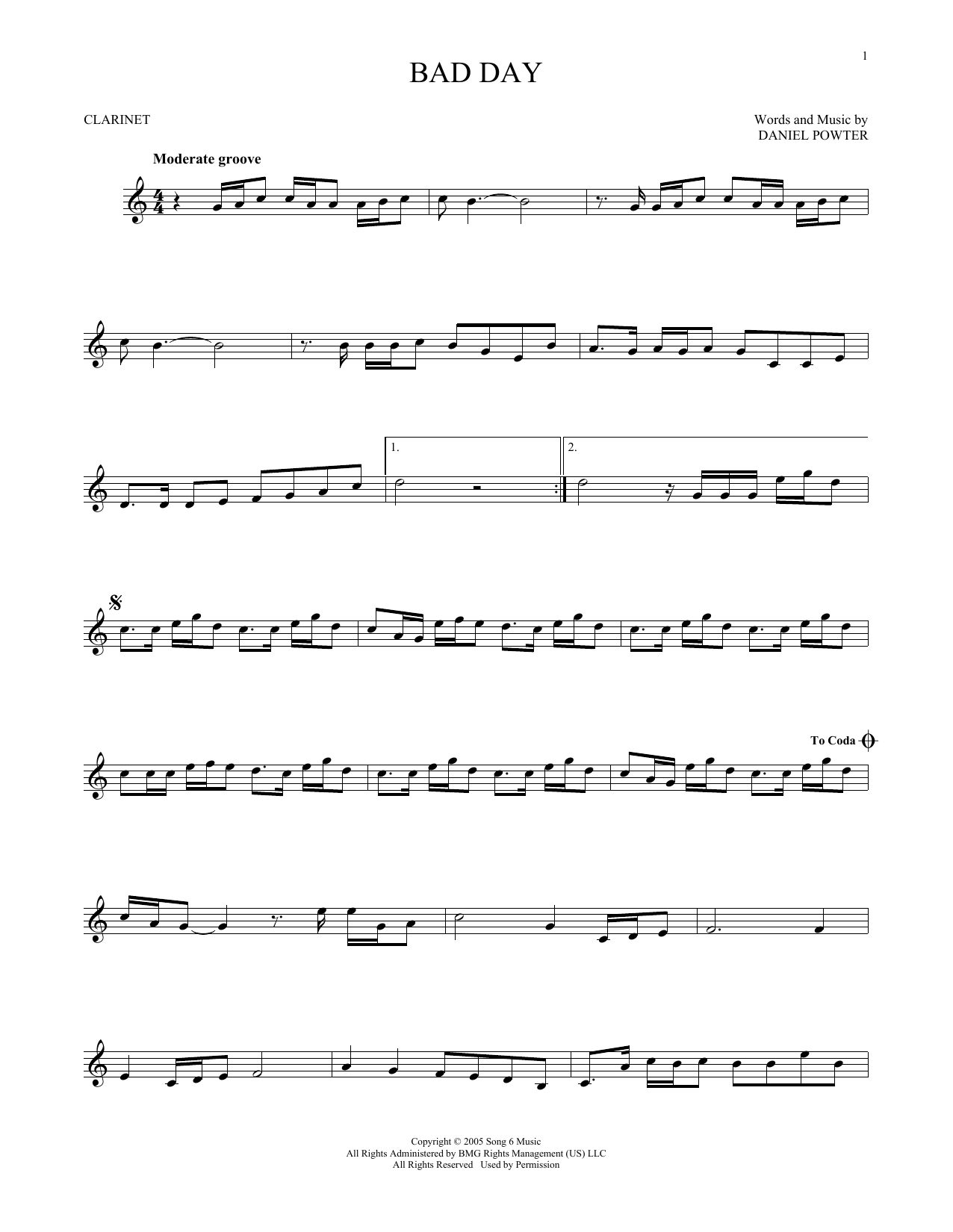 Product gallery: Page 1 of 1 Bad Day, Daniel Powter