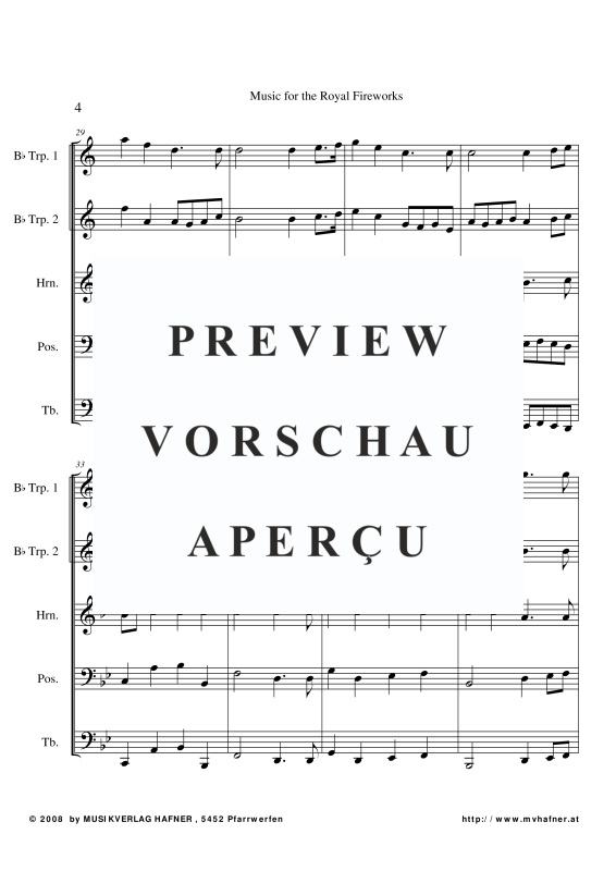 gallery: Music for the Royal Fireworks, , (Blechbläser Quintett)