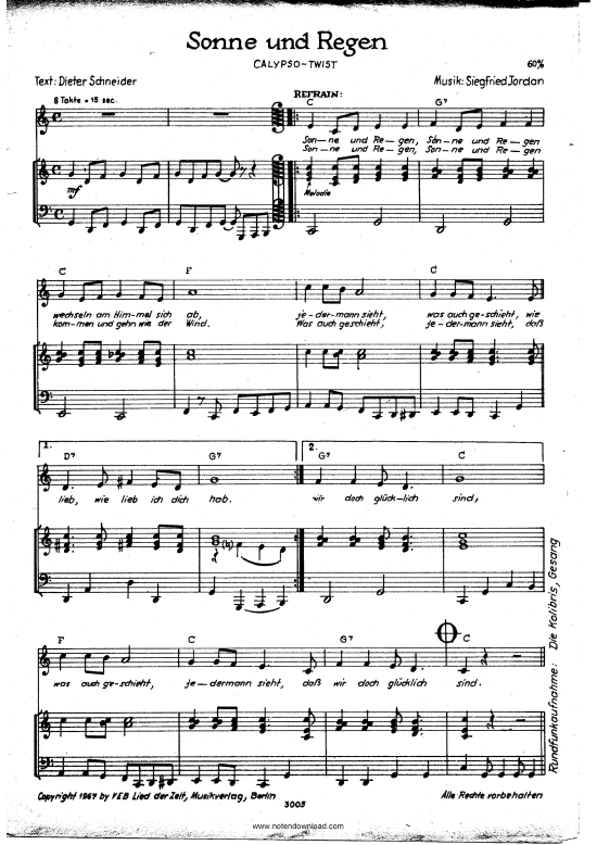 Produktgalerie: Seite 1 von 3 Sonne und Regen , Jacob Sisters , Klavier und Gesang