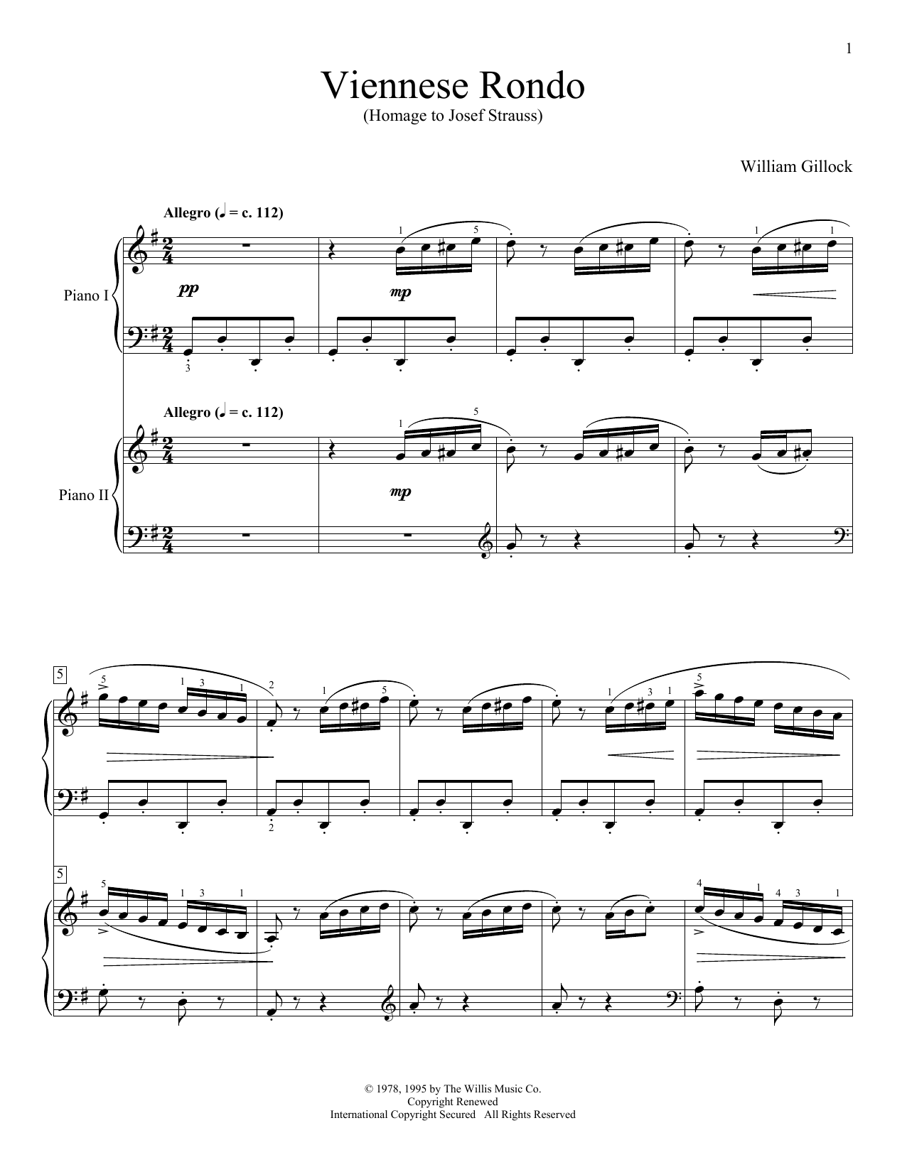 Produktgalerie: Seite 1 von 1 Viennese Rondo, William Gillock, Klavier