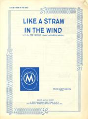 cover: Like A Straw In The Wind, Harold Arlen, Gesang, Gitarre, Klavier