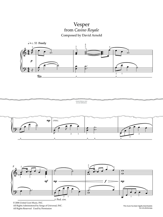 Produktbild zu: Vesper (from 'Casino Royale')