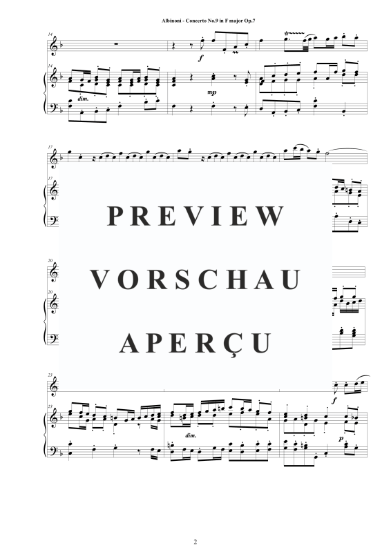 Product gallery: Page 3 of 11 Oboe Concerto No.9 in F-Dur Op.7, , Oboe and Piano/Harpsichord