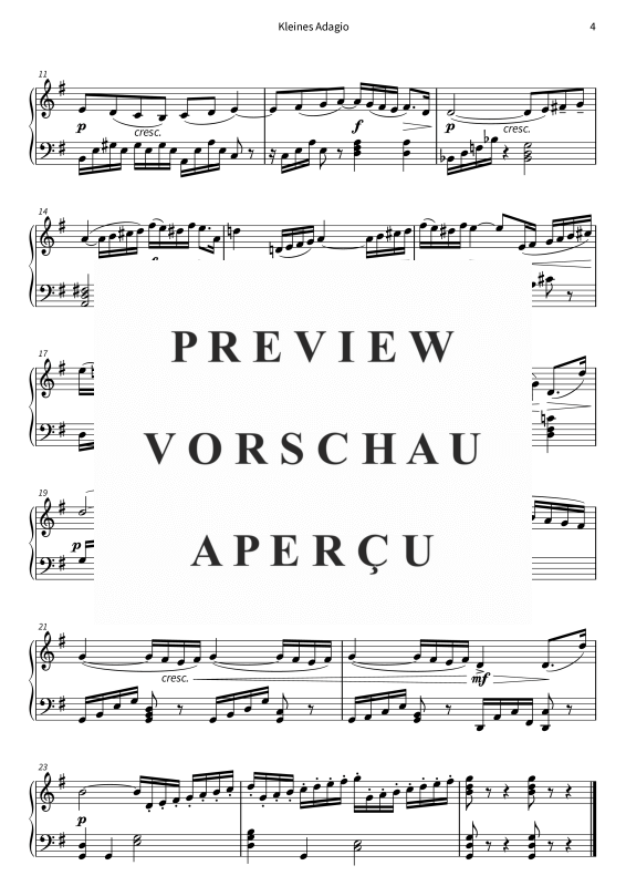 gallery: Kleines Adagio - Vereinfachte Fassung, , (piano solo)