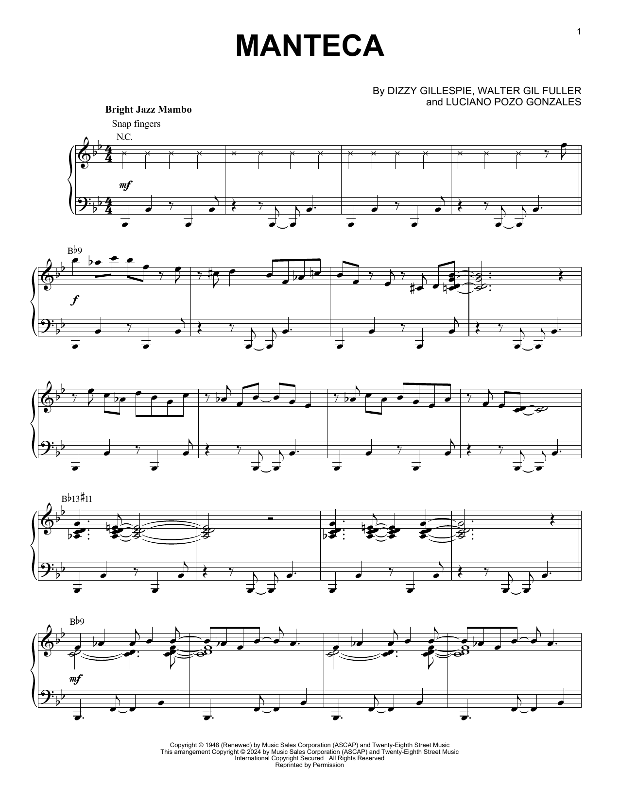 Produktbild zu: Manteca (arr. Brent Edstrom)